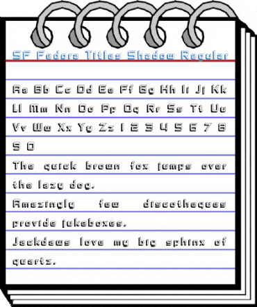 SF Fedora Titles Shadow Regular Font