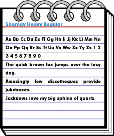 Sharnay Heavy Font