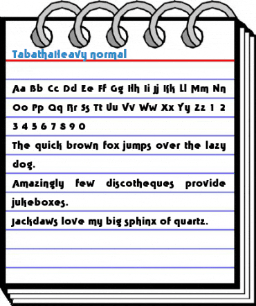 TabathaHeavy normal Font