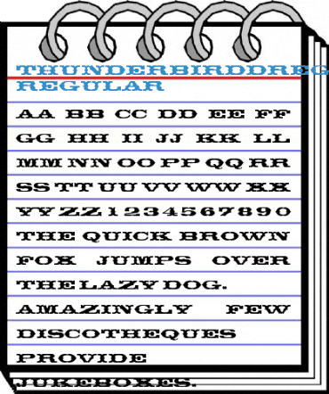 ThunderbirdDReg Regular Font