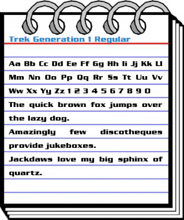 Trek Generation 1 Regular Font