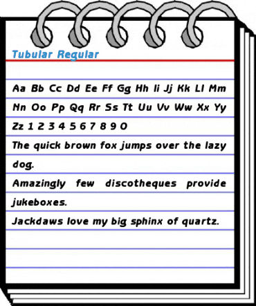 Tubular Font