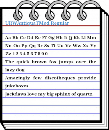 URWAntiquaTMed Regular Font