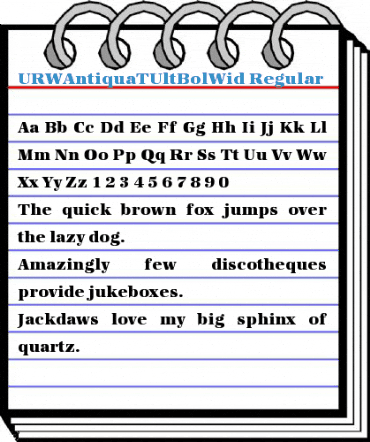 URWAntiquaTUltBolWid Font