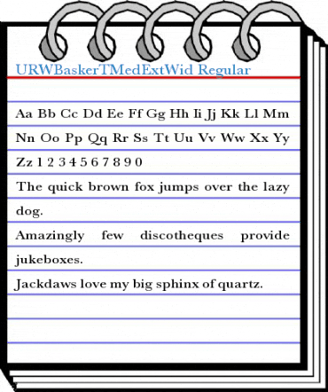 URWBaskerTMedExtWid Regular Font