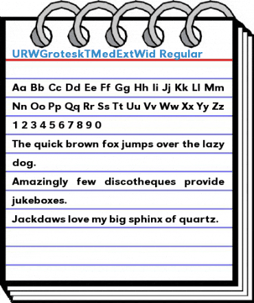 URWGroteskTMedExtWid Font