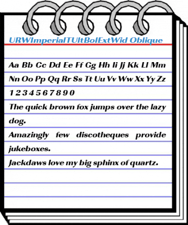 URWImperialTUltBolExtWid Font