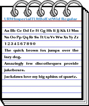 URWImperialTUltBolExtWid Regular Font