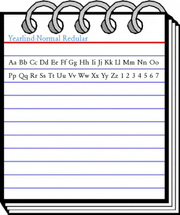 Yearlind-Normal Redular Font
