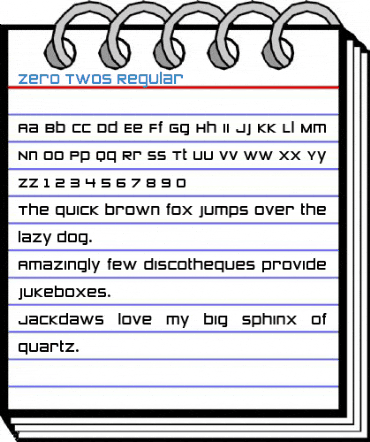 Zero Twos Font