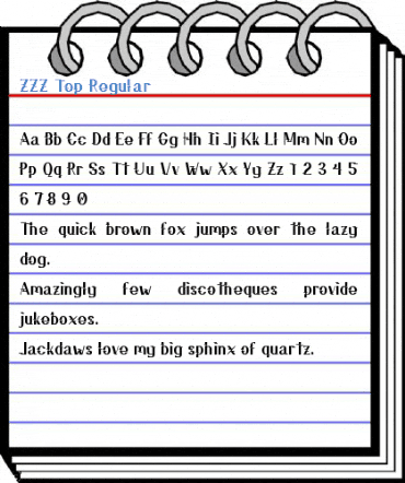 ZZZ Top Regular Font