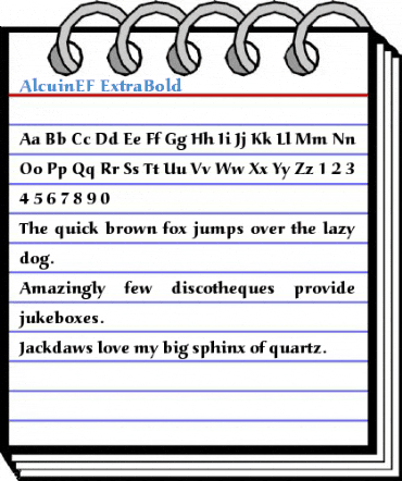 AlcuinEF ExtraBold Font