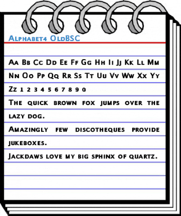 Alphabet4 OldBSC Font