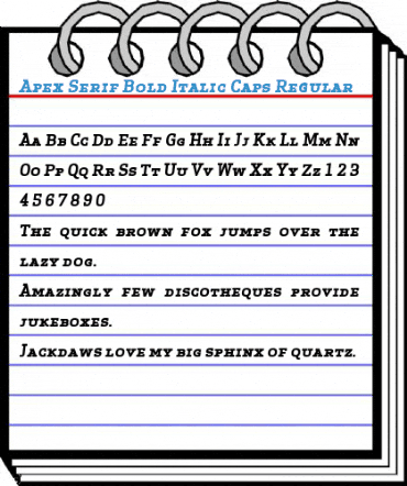 Apex Serif Bold Italic Caps Regular Font