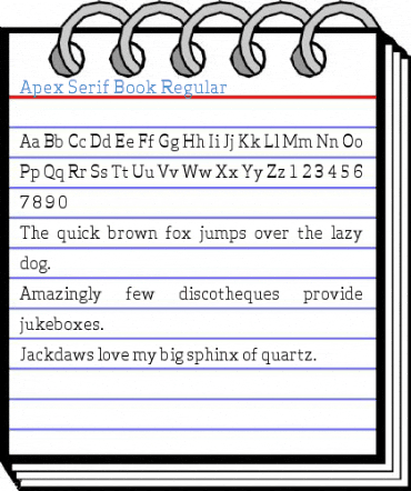Apex Serif Book Regular Font