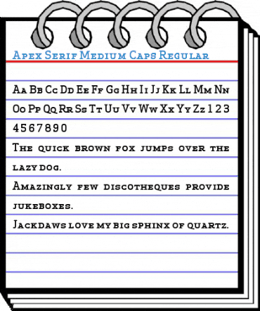 Apex Serif Medium Caps Regular Font
