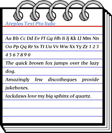 Areplos Text Pro Italic Font