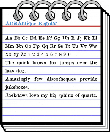 AtticAntique Regular Font