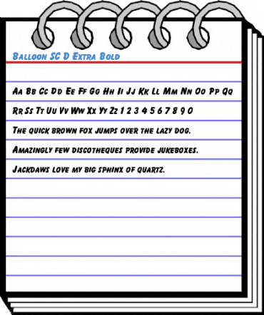 Balloon SC D Font