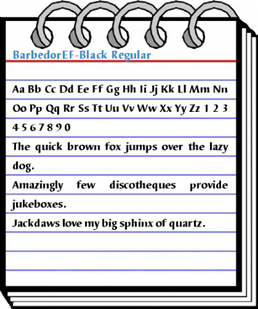 BarbedorEF-Black Regular Font