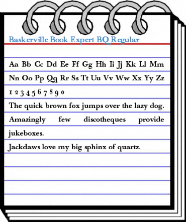Baskerville Book Expert BQ Regular Font