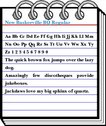 New Baskerville BQ Regular Font