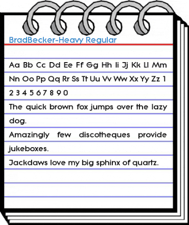 BradBecker-Heavy Regular Font