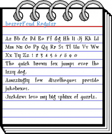 bearerFond Regular Font