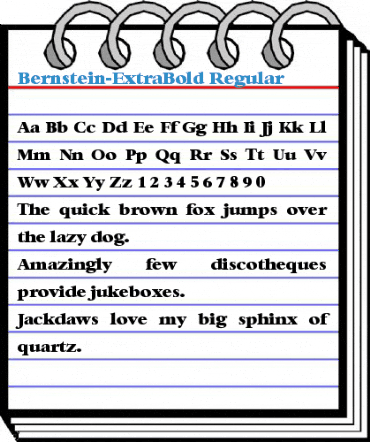 Bernstein-ExtraBold Regular Font