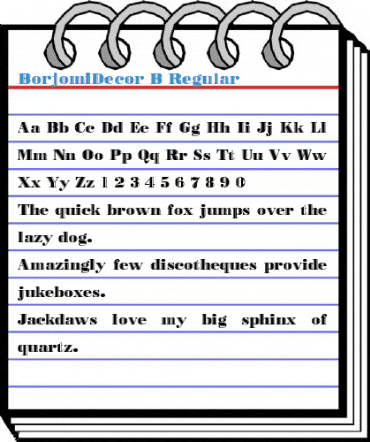 BorjomiDecor B Regular Font