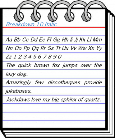 Breakdown 10 Font