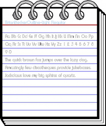 BrianBeckerOutline-Light Regular Font