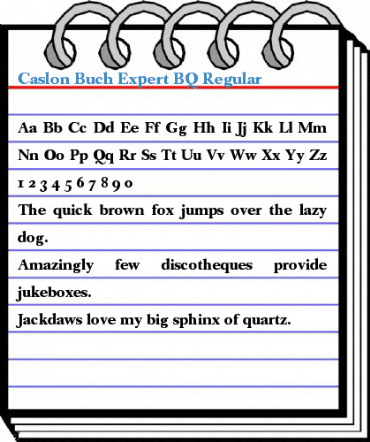 Caslon Buch Expert BQ Regular Font