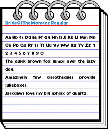 BrideOfTheMonster Regular Font