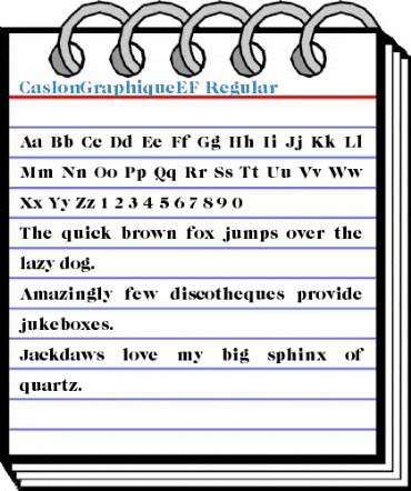 CaslonGraphiqueEF Regular Font