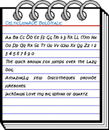 CelticLionAOE BoldItalic Font