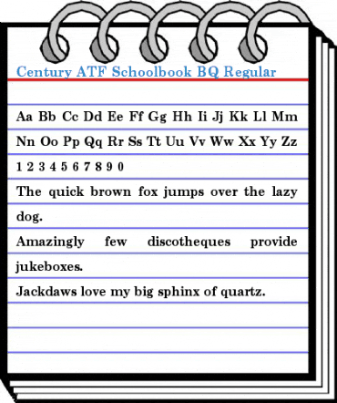 Century ATF Schoolbook BQ Regular Font