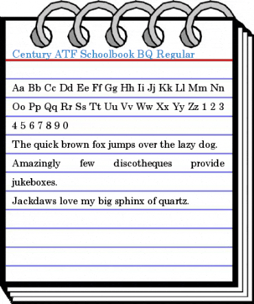 Century ATF Schoolbook BQ Regular Font