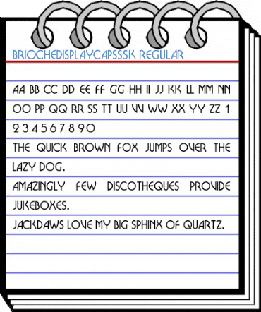 BriocheDisplayCapsSSK Regular Font