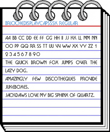 BriocheDisplayCapsSSK Regular Font