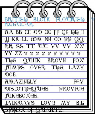British Block Flourish, 10th c. Regular Font