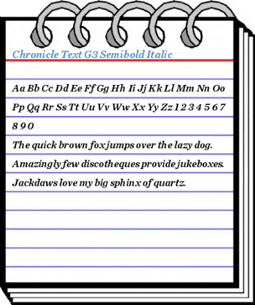 Chronicle Text G3 Semibold Italic Font