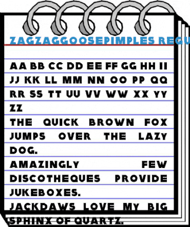 ZagzagGoosePimples Regular Font