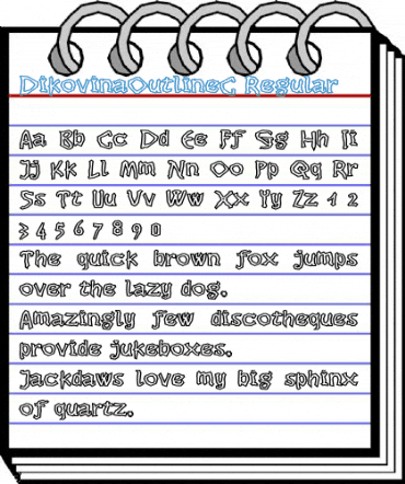 DikovinaOutlineC Regular Font