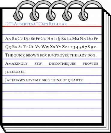 DTLAlbertinaTCaps Regular Font