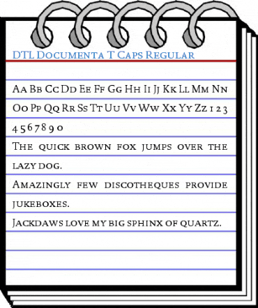 DTL Documenta T Caps Regular Font