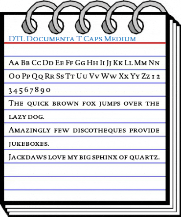 DTL Documenta T Caps Medium Font