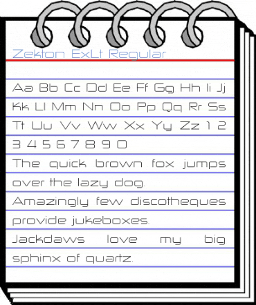 Zekton ExLt Font