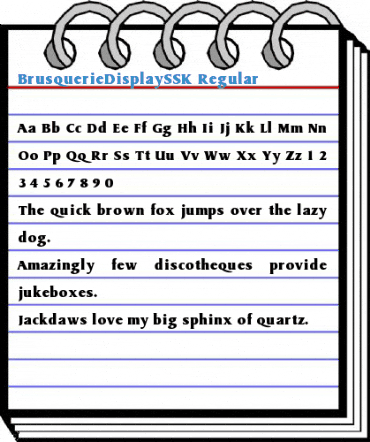 BrusquerieDisplaySSK Regular Font