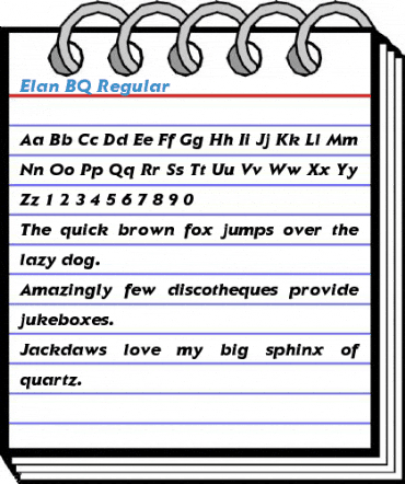 Elan BQ Regular Font